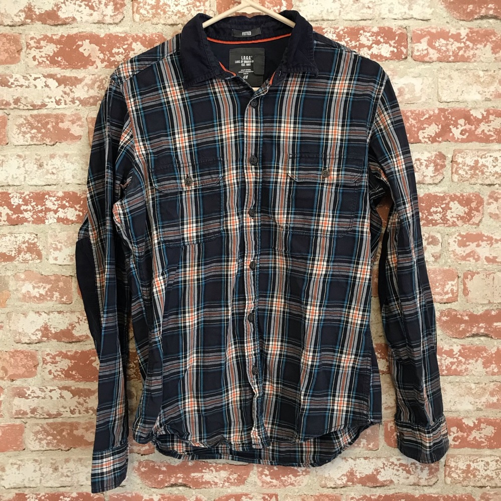 H&M Plaid Fitted Button Down